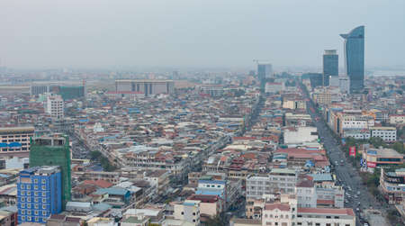 Phnom Penh, Cambodia: Business and Royal Palace Administrative center in Cambodia capital town. Picture taken on Sep 01, 2015のeditorial素材