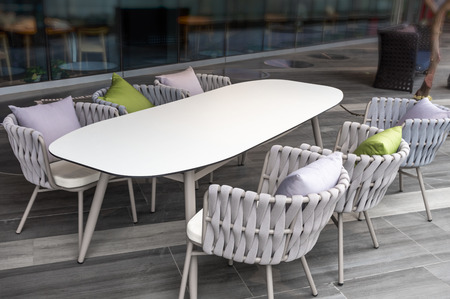 coffee tables and chairsの写真素材