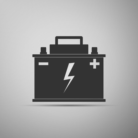Car battery icon. Vector illustrationのイラスト素材
