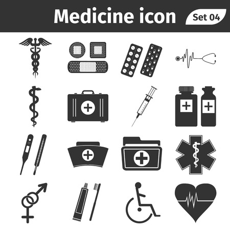 Medical and health care icons. Vector Illustration.のイラスト素材