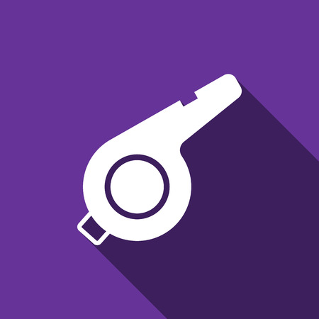 Whistle Icon with long shadow. Vector Illustration.のイラスト素材