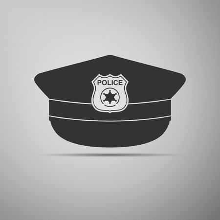 Police cap icon. Vector illustrationのイラスト素材