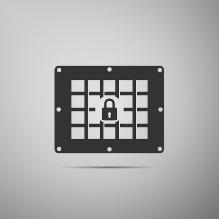 Prison window icon. Vector illustrationのイラスト素材