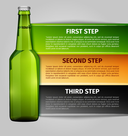 Beer infographics. Vector Illustration.のイラスト素材