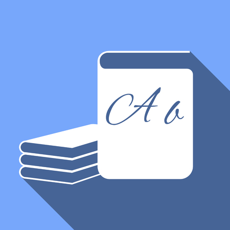 Book Icons with long shadow. Vector illustrationのイラスト素材