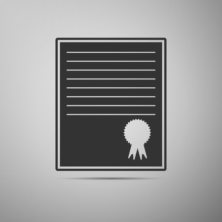 Certificate template icon. Vector illustrationのイラスト素材