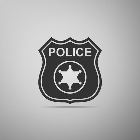 Police badges icon. Vector illustrationのイラスト素材