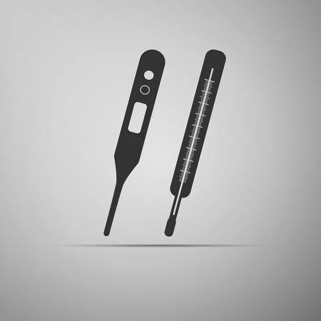 Medical thermometer icon. Vector Illustration.のイラスト素材