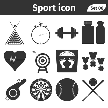 Sport & athletic icon set. Vector Illustration.のイラスト素材