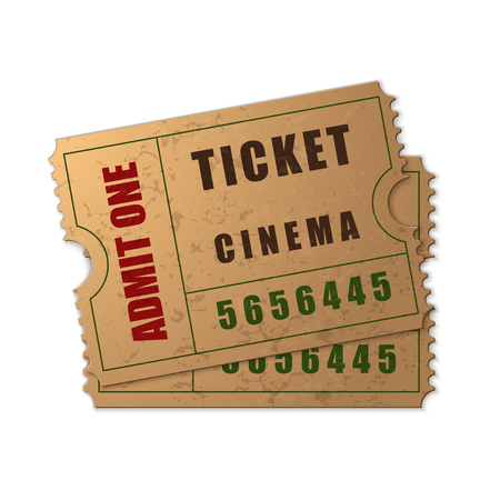 Vector Admit One ticket icon isolatedのイラスト素材