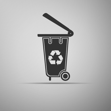 Trash can icon. Vector illustrationのイラスト素材