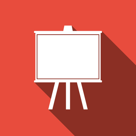 Chalkboards Icon with long shadow. Vector illustration.のイラスト素材