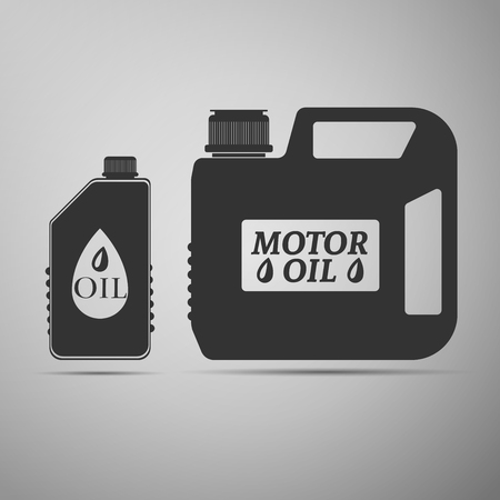 Blank plastic canister for motor oil icon. Vector Illustrationのイラスト素材