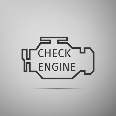 Check engine icon. Vector Illustrationのイラスト素材
