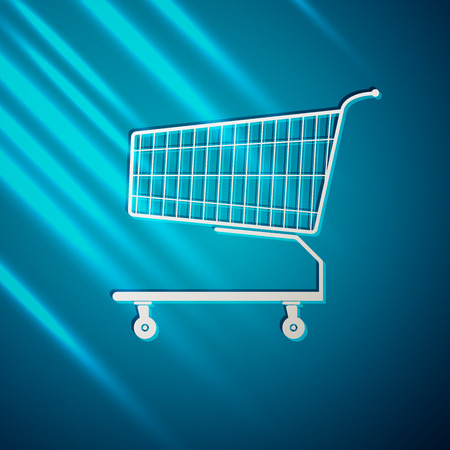 Shopping cart icon. Vector illustrationのイラスト素材