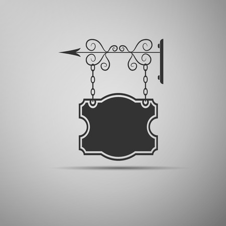 Blank pub sign icon. Vector Illustrationのイラスト素材