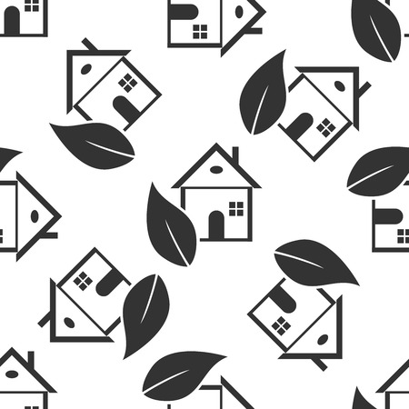 Eco House icon patternのイラスト素材