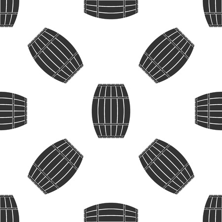 Wooden barrel Icon patternのイラスト素材