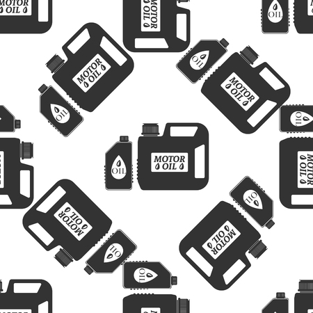 Blank plastic canister for motor oil icon patternのイラスト素材