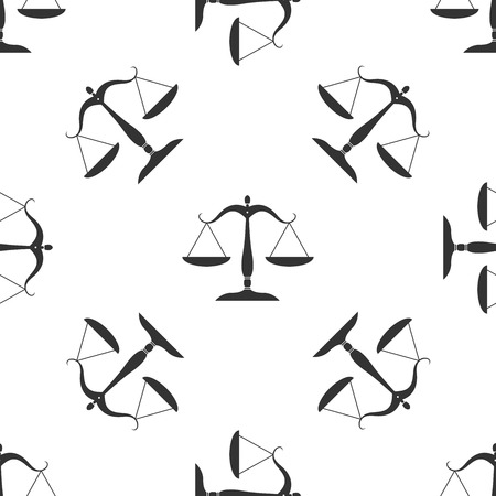 Justice scales silhouette Icon patternのイラスト素材