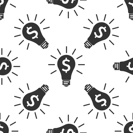 Light bulb with dollar symbol business concept icon patternのイラスト素材