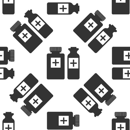 Medical bottles icon patternのイラスト素材