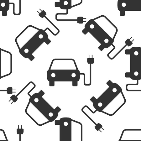 Electric powered car symbol icon patternのイラスト素材