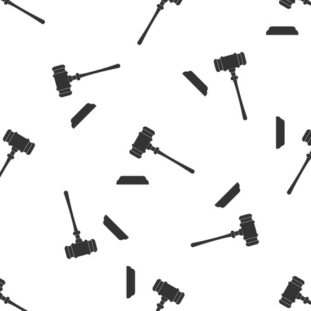 Hammer of judge or auctioneer icon (judge gavel) Icon patternのイラスト素材
