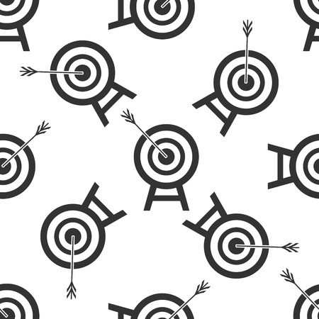 Target with dart in black icon patternのイラスト素材