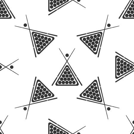 Billiard cue and balls icon patternのイラスト素材
