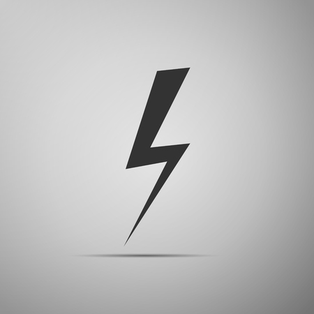 Lightning bolt on grey background. Adobe illustratorの写真素材