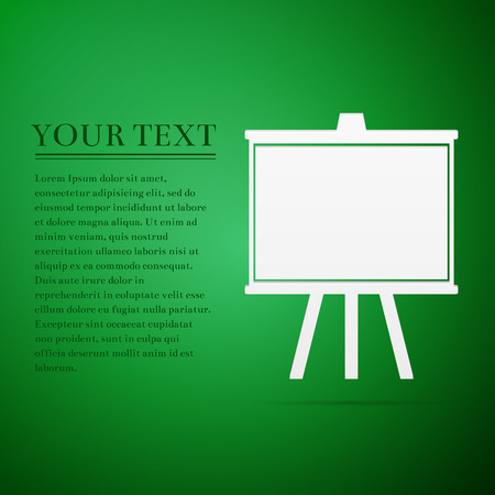 Chalkboards flat icon on green background. Vector Illustrationのイラスト素材