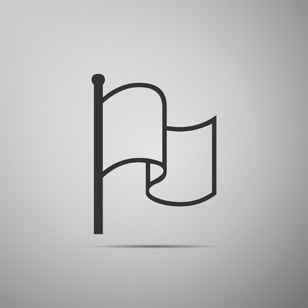 Flag flat icon on grey background. Vector Illustrationのイラスト素材