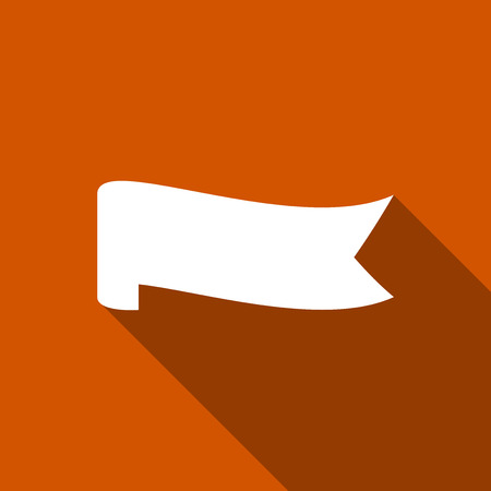 Banner ribbon flat icon with long shadow. Vector Illustrationのイラスト素材