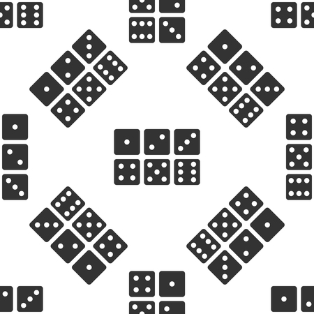 Set of six dices icon seamless pattern on white background. Vector Illustrationのイラスト素材