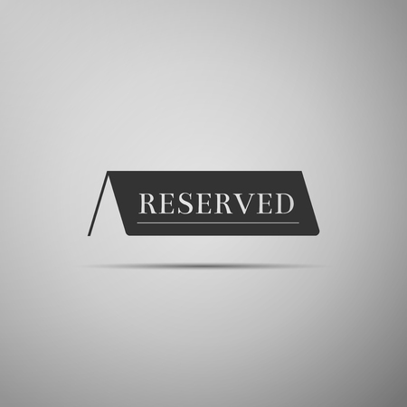Reserved flat icon on grey background. Vector Illustrationのイラスト素材