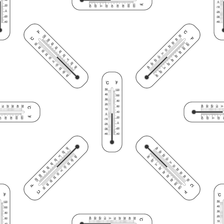 Thermometer showing hot or cold weather.のイラスト素材