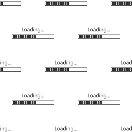 Loading icon seamless pattern on white background. Progress bar icon. Flat design. Vector Illustrationのイラスト素材