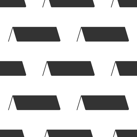Blank paper table card icon seamless pattern on white background. Tent card icon. Flat design. Vector Illustrationのイラスト素材
