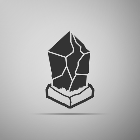 Cryptocurrency coin Lisk LSK icon isolated on grey background. Physical bit coin. Digital currency. Altcoin symbol. Blockchain based secure crypto currency. Flat design. Vector Illustrationのイラスト素材