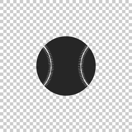 Baseball ball icon isolated on transparent background. Flat design. Vector Illustrationのイラスト素材