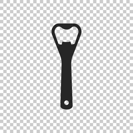 Bottle opener icon isolated on transparent background. Flat design. Vector Illustrationのイラスト素材