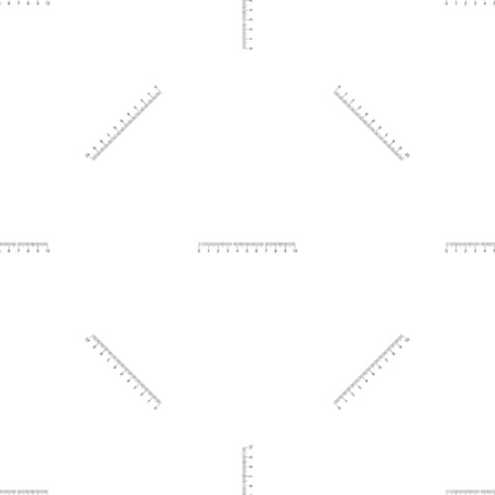 Measuring scale, markup for rulers icon isolated seamless pattern on white background. Size indicators. Different unit distances. Flat design. Vector Illustrationのイラスト素材