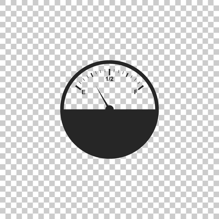 Fuel gauge icon isolated on transparent background. Full tank. Flat design. Vector Illustrationのイラスト素材