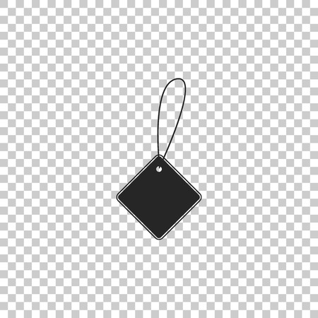 Blank label template price tag icon isolated on transparent background. Empty shopping discounts sticker. Template discount banner. Flat design. Vector Illustrationのイラスト素材