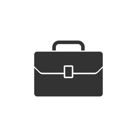 Briefcase icon isolated. Business case sign. Flat design. Vector Illustrationのイラスト素材
