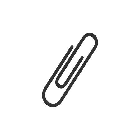 Paper clip icon isolated. Flat design. Vector Illustrationのイラスト素材