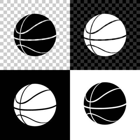Basketball ball icon isolated on black, white and transparent background. Sport symbol. Vector Illustrationのイラスト素材