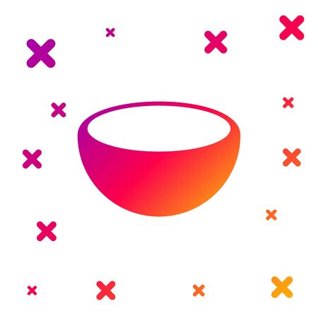 Color Bowl icon isolated on white background. Gradient random dynamic shapes. Vector Illustrationのイラスト素材