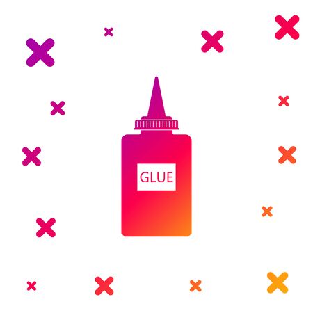 Color Glue icon isolated on white background. Gradient random dynamic shapes. Vector Illustrationのイラスト素材